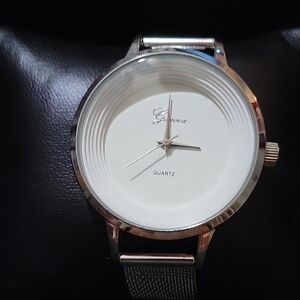 Geneva Silver Quartz Watch